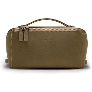 Borsa da Viaggio per Trucco in Finta Pelle Scamosciata di Grande Capacità per Donne, Organizer Portatile con Tasca Piatta, Borsa per Cosmetici e Articoli da Toeletta - Product Image 1