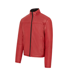 Dernières vestes matelassées en cuir personnalisées avec logo, manteau matelassé pour homme résistant au froid, vêtements d'extérieur de haute qualité, veste d'hiver authentique - Product Image 4
