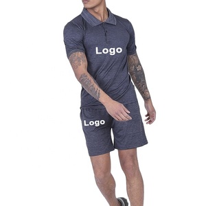 Chándal de verano para hombre, conjunto de dos piezas de algodón 100%, traje de chándal con estilo personalizado y pantalones cortos ajustados - Product Image 2