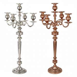 Floor Candelabra With 5 Candle Holder Tall Floor Standing Metal Decorative Handmade Candelabra Christmas Party Decor <b>Candlestick</b> - Product Image 6
