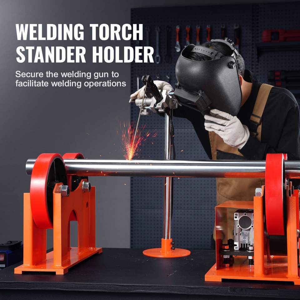 110V Linkage Roller Turning Rolls 1000KG/2205LBS Loading Capacity 25-1400mm Diameter Rotary Welding Positioner Welding Welding