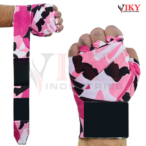 ทำผ้าพันมือชกมวยลายพรางสีชมพูแบบกำหนดเองได้  ผ้าพันมือยืดหยุ่น ระบายอากาศได้ดี สำหรับ MMA คิกบ็อกซิ่ง มวยไทย อุปกรณ์กีฬา - Product Image 5