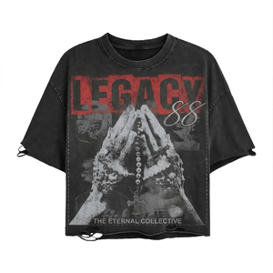 Camiseta de Algodón 100% para Hombre, Corte Holgado, Estampada, Premium, 240 GSM, Lavado Vintage, Diseño Gráfico de Calavera en Color Carbón Oscuro, Impresión DTG Personalizada - Product Image 4
