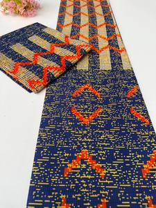 ผ้าฝ้ายพิมพ์ลายแอฟริกันแท้สำหรับเสื้อผ้าแฟชั่นสตรี งานฝีมือ และตัดเย็บ ลิเบีย - Product Image 4