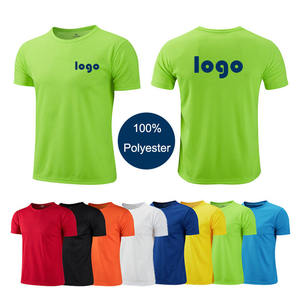 Camiseta Deportiva de Poliéster con Estampado Personalizado al por Mayor, Cuello Redondo, Secado Rápido, Unisex, Lisa - Product Image 1
