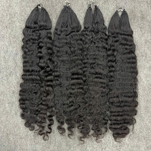 Cheveux humains vietnamiens 100% naturels, bouclés style birman, couleur noire naturelle, en stock, fournisseur de cheveux de qualité supérieure en gros - Product Image 4