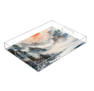 Plateau de service en acrylique imprimé pour cupcakes et fruits, idéal pour les fêtes de Noël et les meilleurs cadeaux, prix de gros - Product Image 5