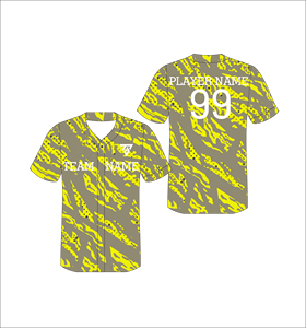 เสื้อเบสบอลแบบกำหนดเอง คอวี แขนสั้น ลายพรางพิมพ์ลายแบบระเหิด โพลีเอสเตอร์ สำหรับผู้ใหญ่ ผู้ชาย พิมพ์ชื่อทีม ระบายอากาศได้ดี - Product Image 1