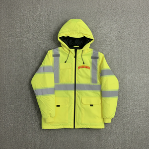 High Quality Polyester and Nylon OEM Design Wholesale Breathable Top Selling High Visibility Reflective Winter Safety <b>Jacket</b> - Product Image 5