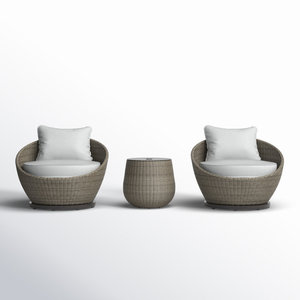 3-Piece Garden Sets Comfortable Seating Group with <b>Cushions</b> - Product Image 1