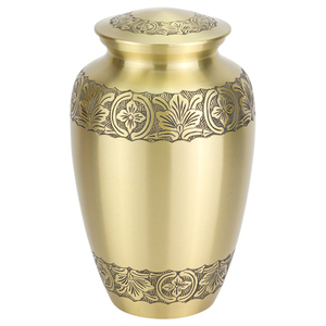 Handmade White Brass Adult Cremation Urn Vintage Engraved Metal Funeral Urn for Ashes <b>Keepsake</b> Metal <b>Memorial</b> Vessel for Ashes - Product Image 4