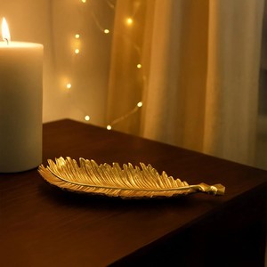 Plateau décoratif doré en relief pour la décoration de la maison, service et centre de table - Product Image 6