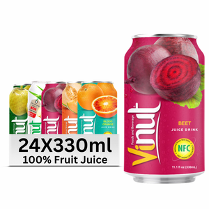 Bebida de jugo de remolacha de 330ml Precio DE FÁBRICA DE Vietnam Bebida sin azúcar Etiqueta privada OEM/ODM Muestra gratis al por mayor - Product Image 1