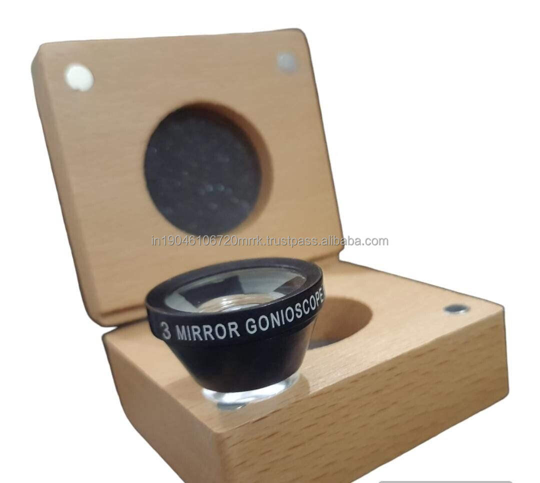 Three Mirror Gonioscopy Lens with Wooden Case | Optical Eye Testing  Equipment | 3-Year Warranty, ISO \u0026 CE Certified, image size:1080x966