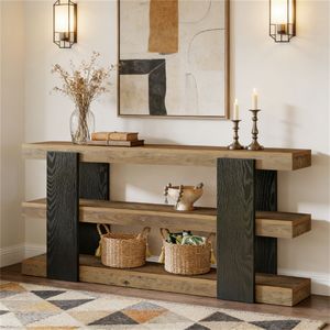 <b>Console</b> <b>Table</b> with <b>Storage</b> Space for Entrance Foyer or Sofa Multifunctional TV Stand or <b>Table</b> - Product Image 4