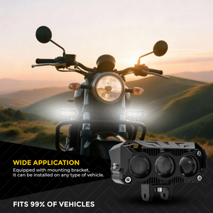 Roadpower (RP-FOG-443) Faro LED de 4 lentes, luz de alta intensidad para conducción y niebla para motocicleta, coche, SUV y todoterreno - Product Image 2