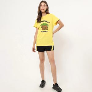 Chemises de vêtements imprimées personnalisées pour femmes Tissu en coton à manches courtes T-shirt imprimé de qualité supérieure T-shirts de femmes à manches courtes de meilleur niveau - Product Image 4
