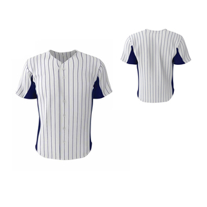 Ensembles de maillots de baseball OEM en gros, respirants, imprimés, logo personnalisé, haute qualité, 100% polyester, antibactériens, col en V, pour hommes, personnalisables - Product Image 6