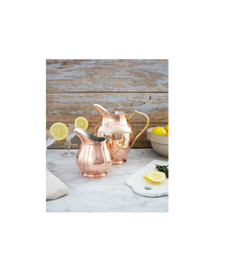 Grande cruche en cuivre ayurvédique fabriquée avec du cuivre pur et polie pour maintenir la fraîcheur de l'eau tandis que les thèmes de la cuisine traditionnelle - Product Image 4