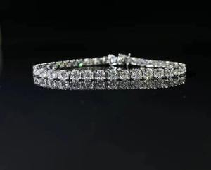 Pulsera de tenis con diamantes de laboratorio y cadena cubana de acero inoxidable de primera calidad, pulsera de moda para mujer - Product Image 4