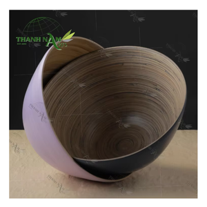 OEM Customized Classic Disposable Kitchen Salad Bowl Set Eco-Friendly Lightweight Natural Bamboo for Party & Home Use Vietnam - Product Image 1
