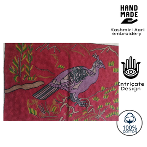 Kashimi Hand Embroidered Textile <b>Wall</b> Hanging 3 Feet X 2 Feet Durable Sustainable Cotton For Warm Luxury Home Hotel Office - Product Image 2