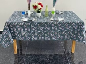 Nappe en coton indienne faite à la main, magnifique nappe en coton imprimée à la main pour mariage, nappe en coton à vendre - Product Image 4