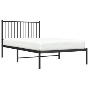 Base de Cama Doble de Acero con Recubrimiento en Polvo Negro, Cama Metálica Rectangular - Product Image 3
