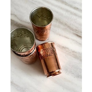 Verre en cuivre fait main pour une eau potable saine, verre à eau en cuivre de qualité supérieure pour une utilisation quotidienne bien-être - Product Image 6
