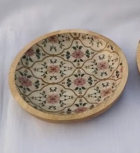 Tazón de Madera Ecológico Hecho a Mano con Diseño Impreso en Esmalte, Personalizable para el Hogar, Restaurantes, Fiestas y Regalos - Product Image 5