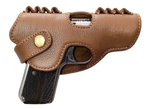 Tactical Leather <b>Gun</b> Holster Universal Fit Quick Release Design Durable Construction for Outdoor Use - Product Image 4