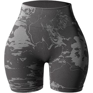 Shorts de sport pour femme à taille mi-haute, sans couture, respirants, effet push-up, style streetwear, séchage rapide, pour le yoga et l'entraînement - Product Image 3