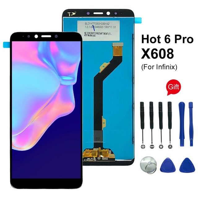 Transsion Infinix X606 Hot6 Mobile Phone OLED Screen Assembly with 1 Year Warranty-Internal & External Display