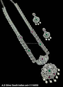 Classic American Diamond <b>Bridal</b> <b>Jewelry</b> <b>Set</b> Two-Piece Necklace and Earrings for Wedding Fashionable Classic Style - Product Image 2