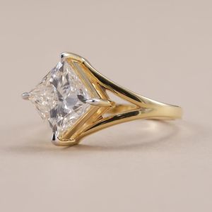 Anillo Solitario de Diamante Corte Princesa de 3.00CT, Cultivado en Laboratorio, Oro Sólido de 18K, para Bodas, Fiestas y Eventos Especiales - Product Image 2