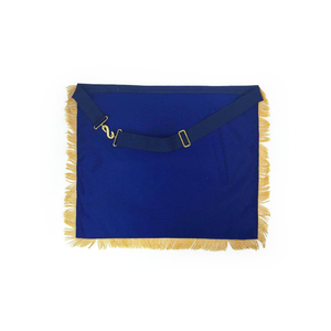 Delantal Ceremonial Tradicional de Past Master, de Cuero Blanco y Terciopelo Morado con Bordado Dorado, Delantal Personalizado para Past Master de Logia - Product Image 2