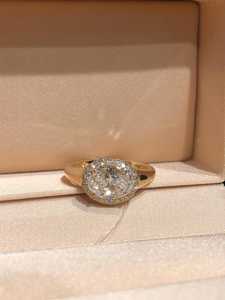 Bague classique en or jaune 18 carats avec diamant ovale de 2,01 carats cultivé en laboratoire, bijou fait main, cadeau idéal pour mariage ou soirée pour petite amie - Product Image 2