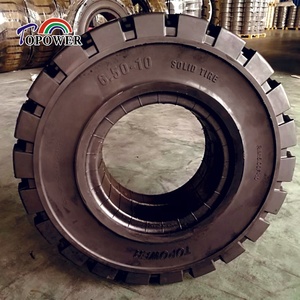 Neumático sólido Topower para montacargas, rueda de goma de 6.5-10 pulgadas para montacargas eléctricos - Product Image 2