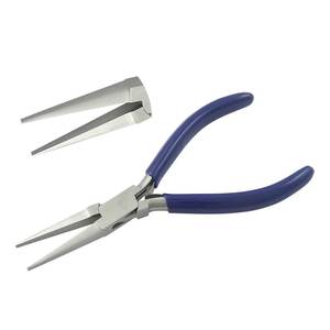 140mm Stainless Steel Flat <b>Nose</b> Pliers PVC Handles Double Spring Smooth Jaws Crimping Wire Stripper Fishing DIY Jewelry Making - Product Image 1