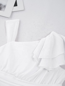 4-14 Robe en mousseline pour enfants et filles Robe de soirée entièrement doublée pour anniversaire, mariage, école, vacances, danse, performance, port quotidien. - Product Image 3