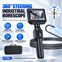 Outil de réparation professionnel pour endoscope industriel de 4,3 pouces avec caméra USB semi-rotative à 360 degrés et 8 LED pour inspection de canalisations d'égouts (vente en gros)