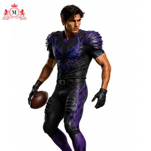 Uniforme de football américain léger et respirant pour hommes adultes, 100% polyester, design personnalisé, édition équipe - Product Image 4