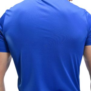 T-shirt à col rond personnalisé bleu royal pour homme, manches courtes, vêtements de sport, course à pied, gym, fabricant OEM, vente en gros, Apparel Co Ltd - Product Image 4