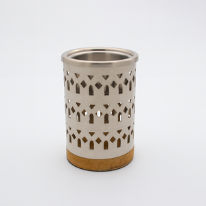 Trending Black Metal Incense <b>Burner</b> With Geometric Cutouts Wooden Base Aromatherapy Diffuser Home Decor - Product Image 6