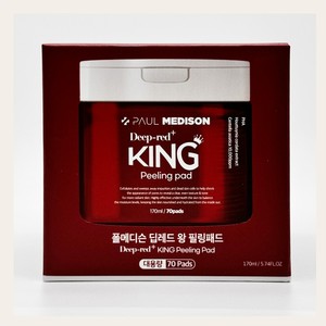 Tampons tonifiants Polmedison Deep Red King Peeling Pad 70 feuilles, soin de la peau - Product Image 5