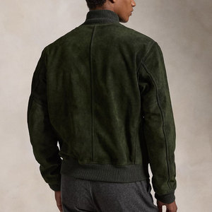 Men's Retro Brown <b>Suede</b> <b>Jacket</b> Best Vintage Short <b>Bomber</b> Crocheted Leather Fabric Winter Wear Men <b>Suede</b> <b>Jacket</b> - Product Image 3