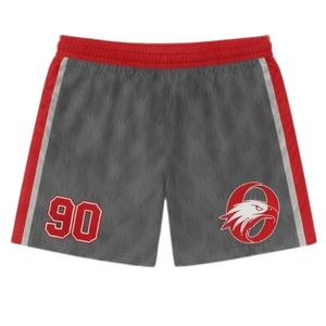 Conjunto de Uniforme de Lacrosse Sublimado en Gris y Rojo para Hombre, Uniforme Deportivo de Poliéster para Equipos, Ropa Deportiva Ligera para Entrenamiento y Alto Rendimiento - Product Image 4
