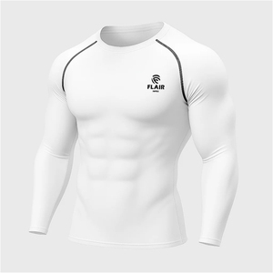 Camisetas de compresión de buena calidad al por mayor, camisetas de compresión para hombre de talla grande con impresión por sublimación de alta calidad - Product Image 5