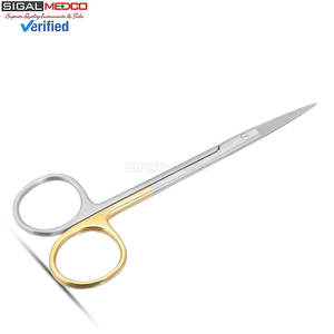 ชุดกรรไกรผ่าตัดขนาดเล็กไอริส 4.5 นิ้ว แบบตรง CVD ใบมีดหยัก Super-Cut ปลายแหลมละเอียด เครื่องมือผ่าตัดสำหรับตัดเยื่อหนัง ตัดเยื่อช้ำ และเย็บแผล - Product Image 6