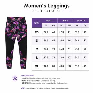High Waist Skull Floral Print Yoga <b>Leggings</b> Women Tummy Control <b>Gym</b> Fitness Workout Tights Breathable Athletic Sportswear Pants - Product Image 6